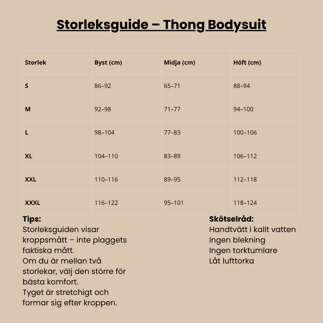 Thong Bodysuit – Naturligt lyft & formad figur – utan att offra komfort